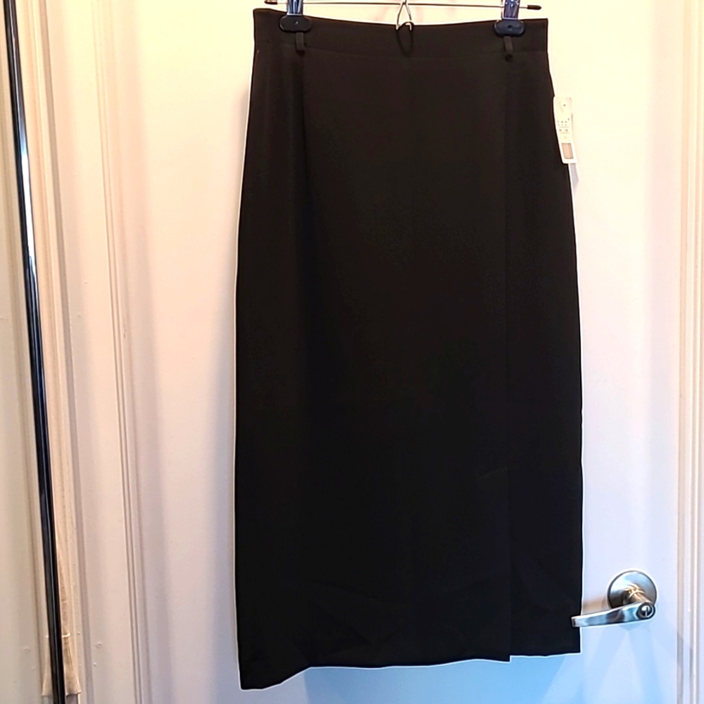 NWT Laura Lebek s.38 black midi skirt